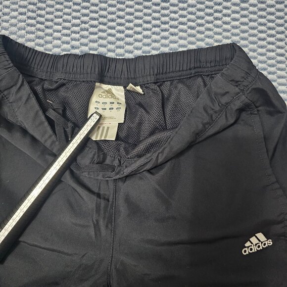 Vintage Adidas Black Track Pants 3-Stripe Ankle Detail Joggers Womens Size Small - Picture 4 of 8